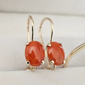 Kolczyki złote Osaka Koral Szlachetny  