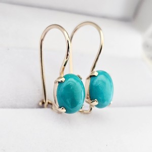 Kolczyki złote Osaka Turkus Arizona 9/7 