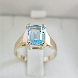 " Faro" Pierścień z Topazem Sky Blue 2.00ct  (1)