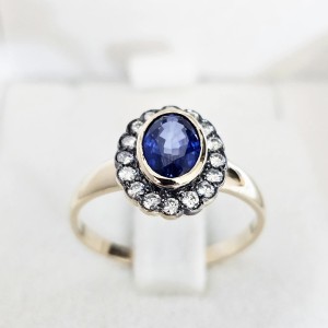 Markiza Vintage Szafir i Diamentny 