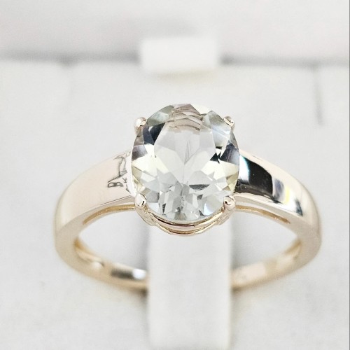 " Faro Owal " Pierścień z Prehnitem 2.80ct