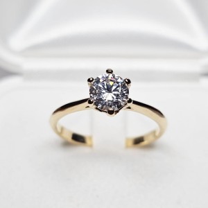  Palermo pierścionek zaręczynowy z Moissanitem  1.00ct