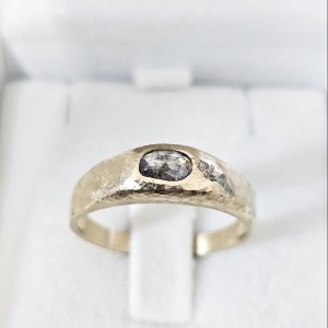 Split młotkowany Diament Rose cut. 6/4mm  ok 0.40ct  (1)
