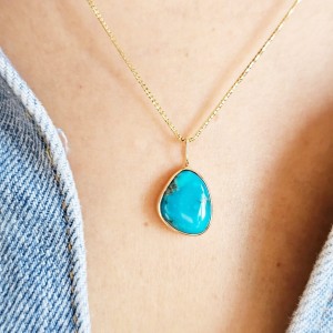 Złota zawieszka Bol Turkus Ormiański  