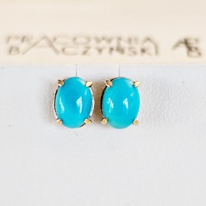 Kolczyki złote Osaka Turkus Arizona