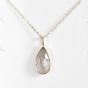 Złota zawieszka ''Titanic'' Kwarc Rutylowy 