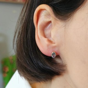 Kolczyki złote Monza Topaz Sky