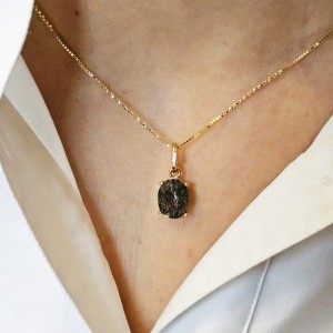 Złota zawieszka Osaka Grande Kwarc Rutylowy