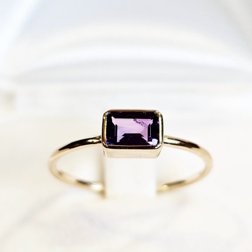 Positano Pierścionek z Ametystem 