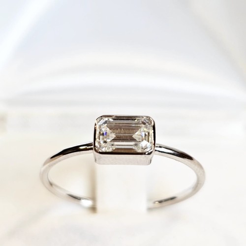 Positano Pierścionek z Moissanitem 