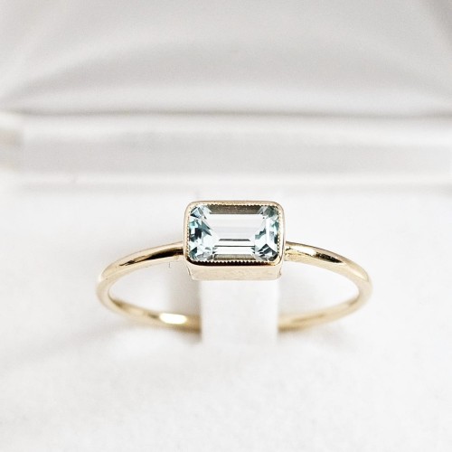 Positano Pierścionek z Akwamarynem