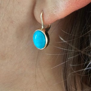 Kolczyki złote Malaga Turkus Arizona 