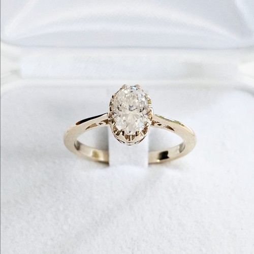 Walencja Vintage Classic Diament lab. Cert. GiA , 7/5mm 