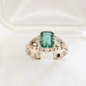 " Lyon " Vintage Szmaragd. 