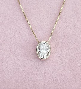 Naszyjnik z Diamentem 0.74ct Certyfikat HRD