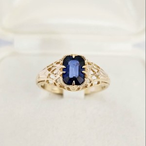 " Lyon " Vintage Szafir Naturalny 