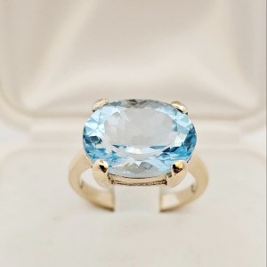 " Madera" Vintage Topaz Sky Satyna 