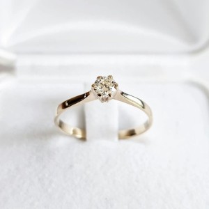 Florencja Pierścionek zaręczynowy z Brylantem  0.25ct 