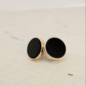 Kolczyki złote Dalmacja Onyx 8mm