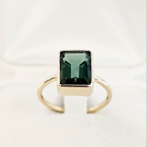 Stretto Pierścionek z Kwarcem zielonym 10/8