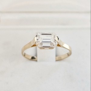 Prato Pierścionek z Moissanitem 1.00ct