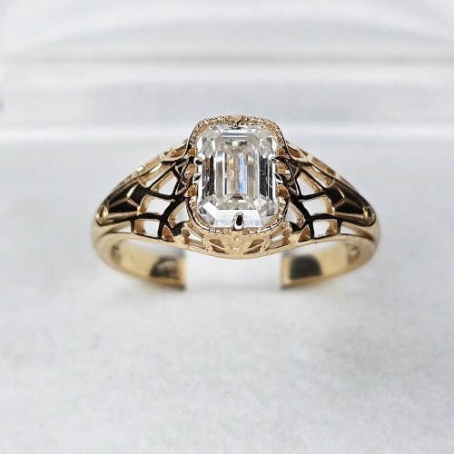 " Lyon " Vintage Moissanit 7/5mm 1.00ct 