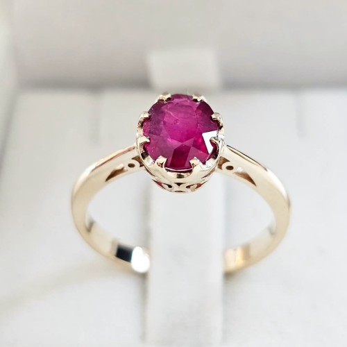 Walencja Grande Vintage Rubin 8/6mm